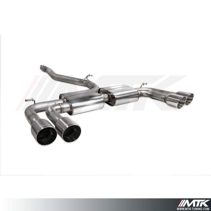 Catback avec tube intermédiaire  Audi S3 berline 8V